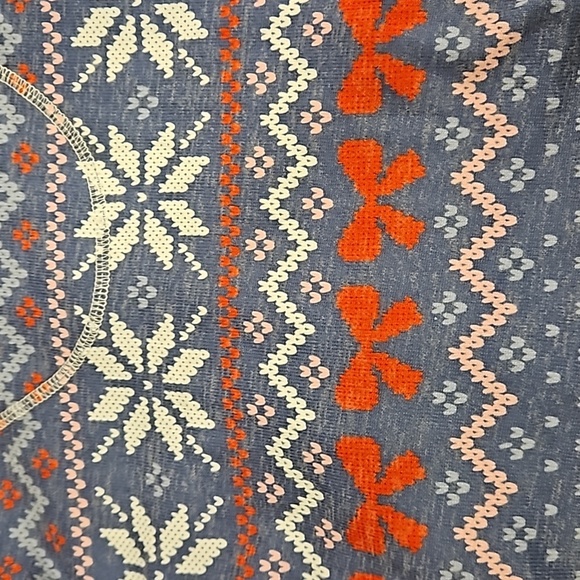 💕PJ SALVAGE💕 Cozy Vibes Fair Isle Peachy Pajamas ~ Dark Blue Large NWT - Picture 10 of 14